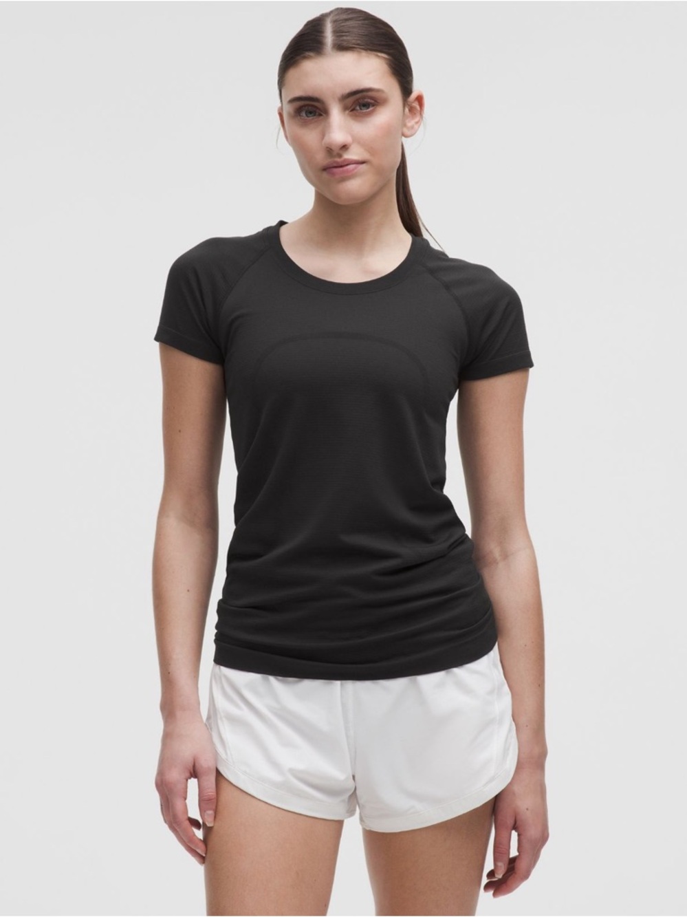 Lululemon Swiftly Tech Short-Sleeve Shirt 2.0 *Hip Length in Black size 10